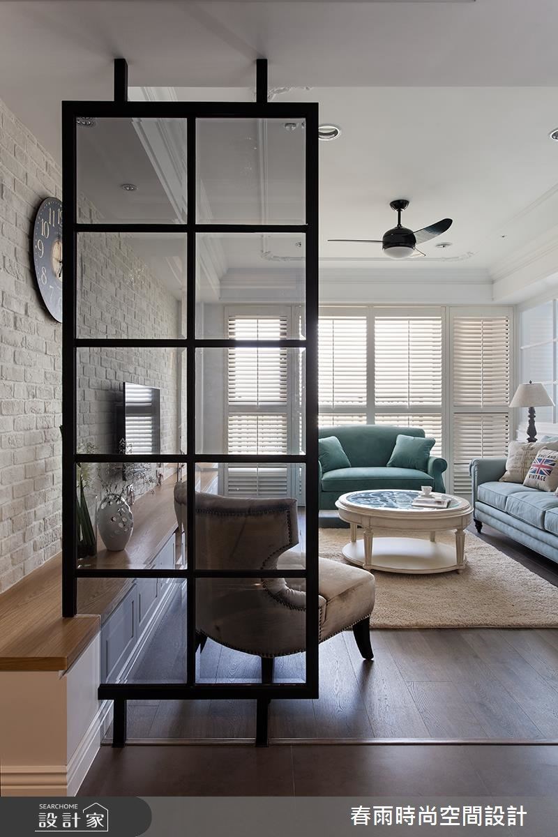 50坪新成屋(5年以下)＿美式風玄關客廳案例圖片＿春雨設計＿春雨_06 高雄帝景苑之1