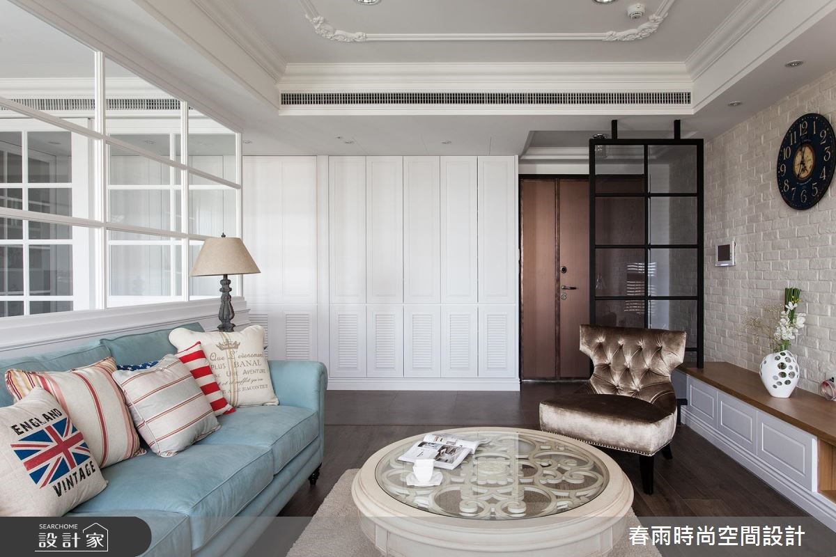 50坪新成屋(5年以下)＿美式風客廳案例圖片＿春雨設計＿春雨_06 高雄帝景苑之6