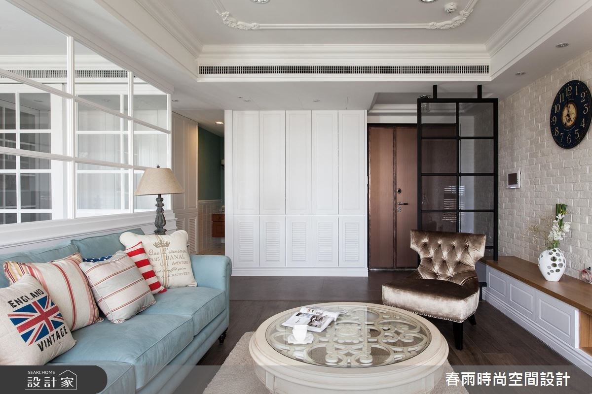 50坪新成屋(5年以下)＿美式風客廳案例圖片＿春雨設計＿春雨_06 高雄帝景苑之7