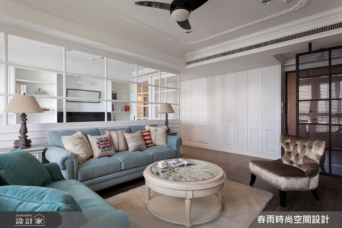 50坪新成屋(5年以下)＿美式風客廳案例圖片＿春雨設計＿春雨_06 高雄帝景苑之8
