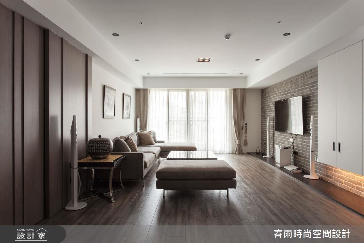 40坪新成屋(5年以下)＿現代風客廳案例圖片＿春雨設計＿春雨_07 高雄花賞之5