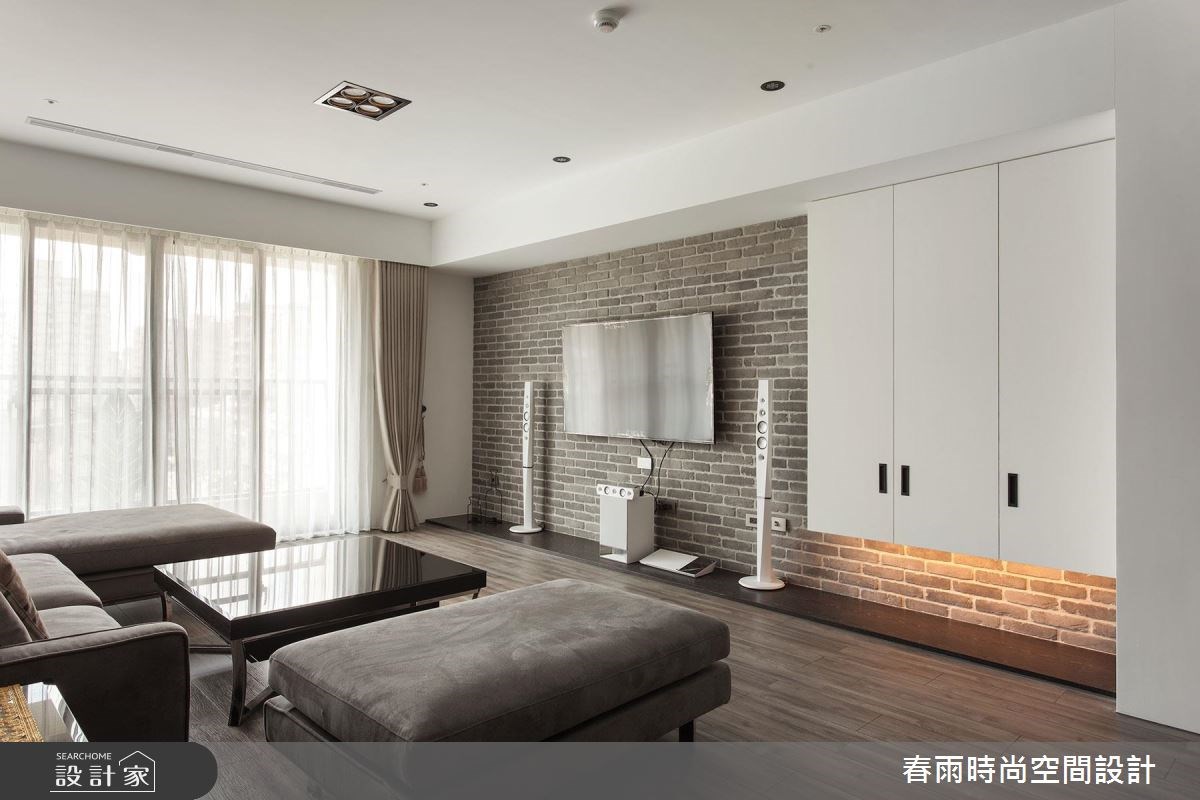 40坪新成屋(5年以下)＿現代風客廳案例圖片＿春雨設計＿春雨_07 高雄花賞之6