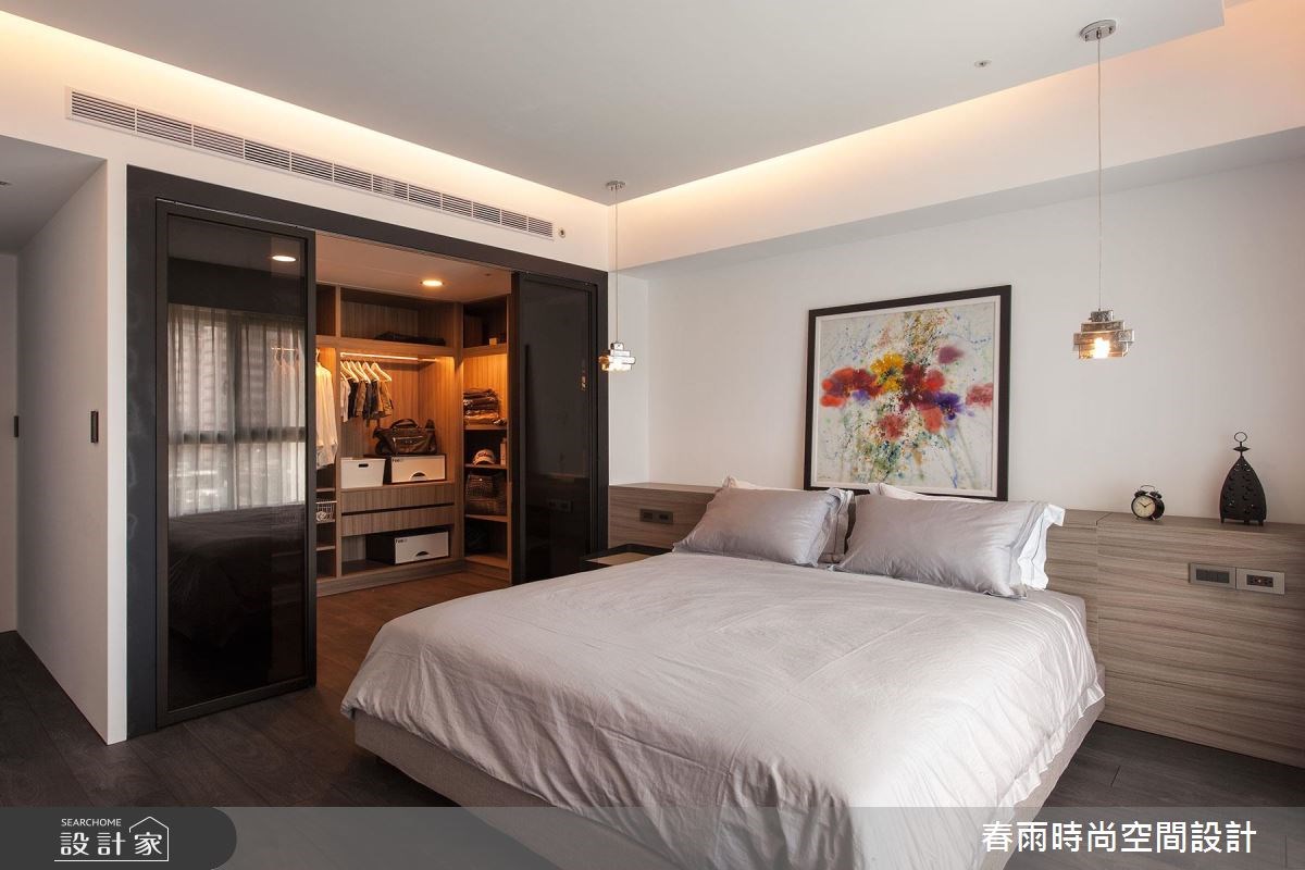 40坪新成屋(5年以下)＿現代風臥室案例圖片＿春雨設計＿春雨_07 高雄花賞之29