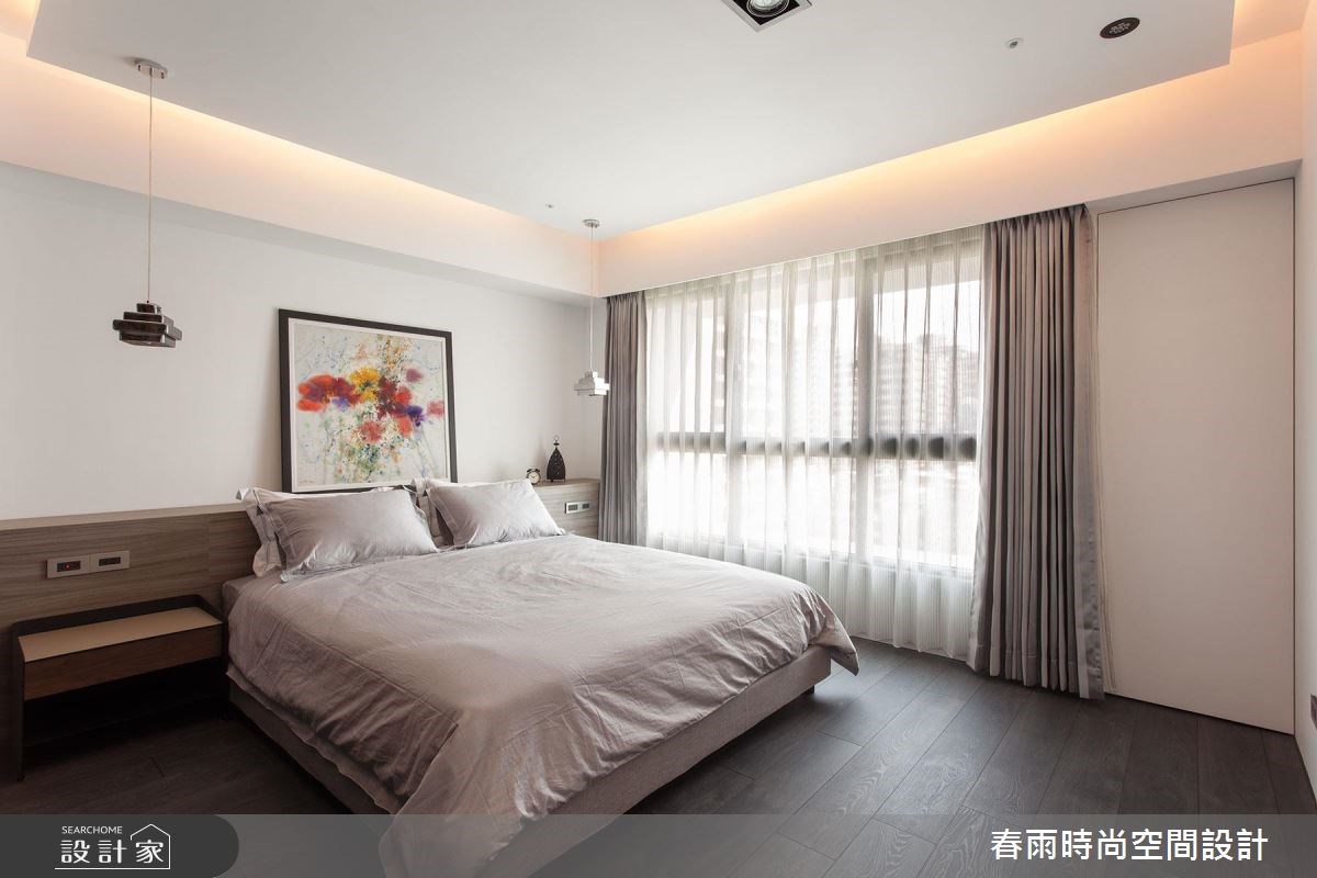 40坪新成屋(5年以下)＿現代風臥室案例圖片＿春雨設計＿春雨_07 高雄花賞之30