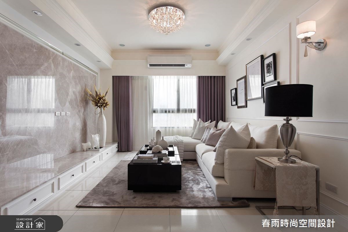 23坪新成屋(5年以下)＿新古典客廳案例圖片＿春雨設計＿春雨_08 高雄薇閣之6