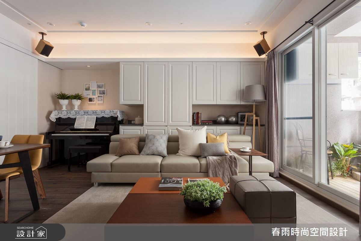 32坪新成屋(5年以下)＿混搭風客廳案例圖片＿春雨設計＿春雨_09 新店玉上園1之5