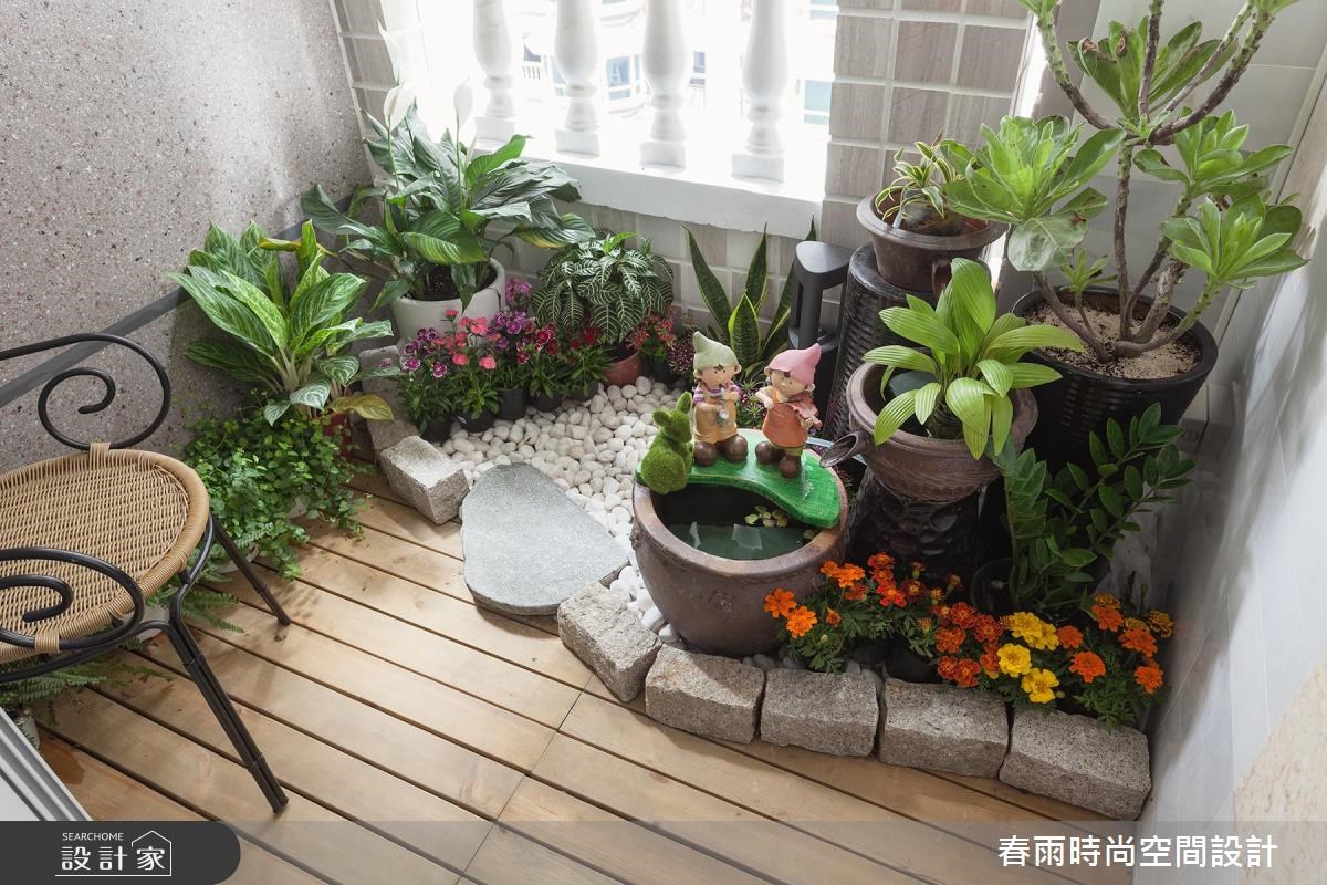 32坪新成屋(5年以下)＿混搭風陽台案例圖片＿春雨設計＿春雨_09 新店玉上園1之9