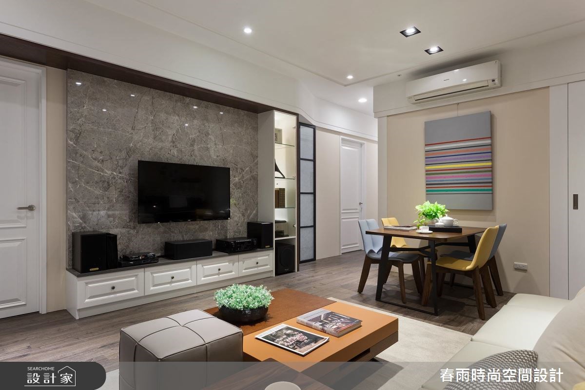 32坪新成屋(5年以下)＿混搭風客廳案例圖片＿春雨設計＿春雨_09 新店玉上園1之14