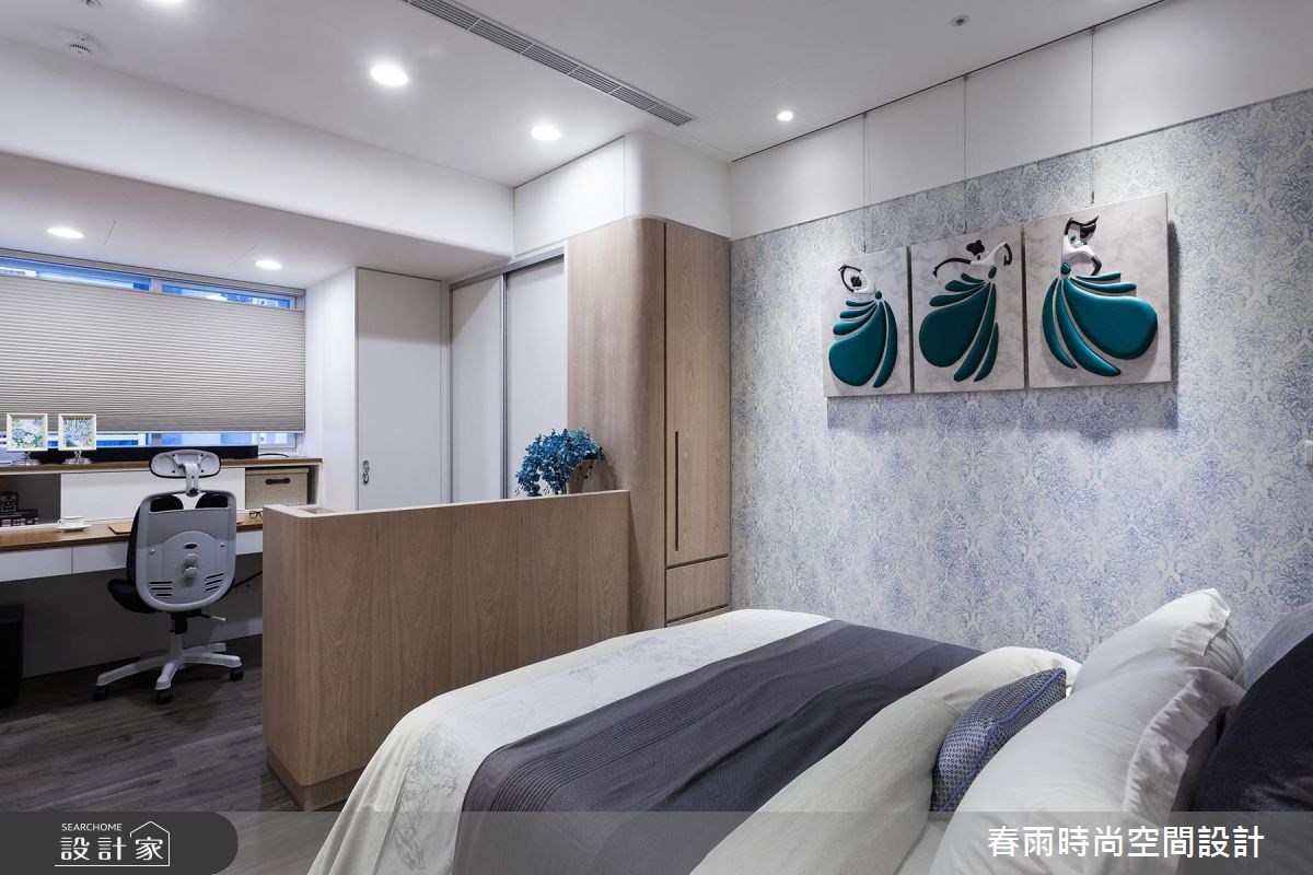 32坪新成屋(5年以下)＿混搭風臥室案例圖片＿春雨設計＿春雨_09 新店玉上園1之23