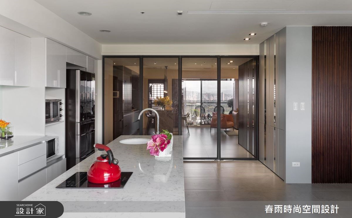 60坪新成屋(5年以下)＿休閒風廚房案例圖片＿春雨設計＿春雨_10 板橋湛然新天地之15