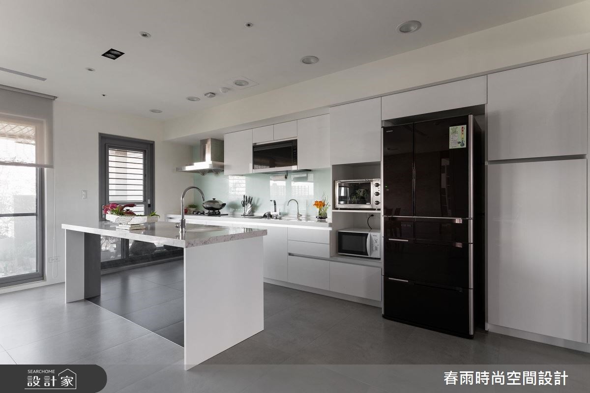 60坪新成屋(5年以下)＿休閒風廚房案例圖片＿春雨設計＿春雨_10 板橋湛然新天地之16
