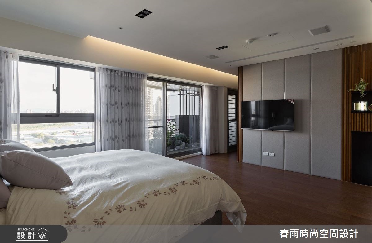 60坪新成屋(5年以下)＿休閒風臥室案例圖片＿春雨設計＿春雨_10 板橋湛然新天地之30