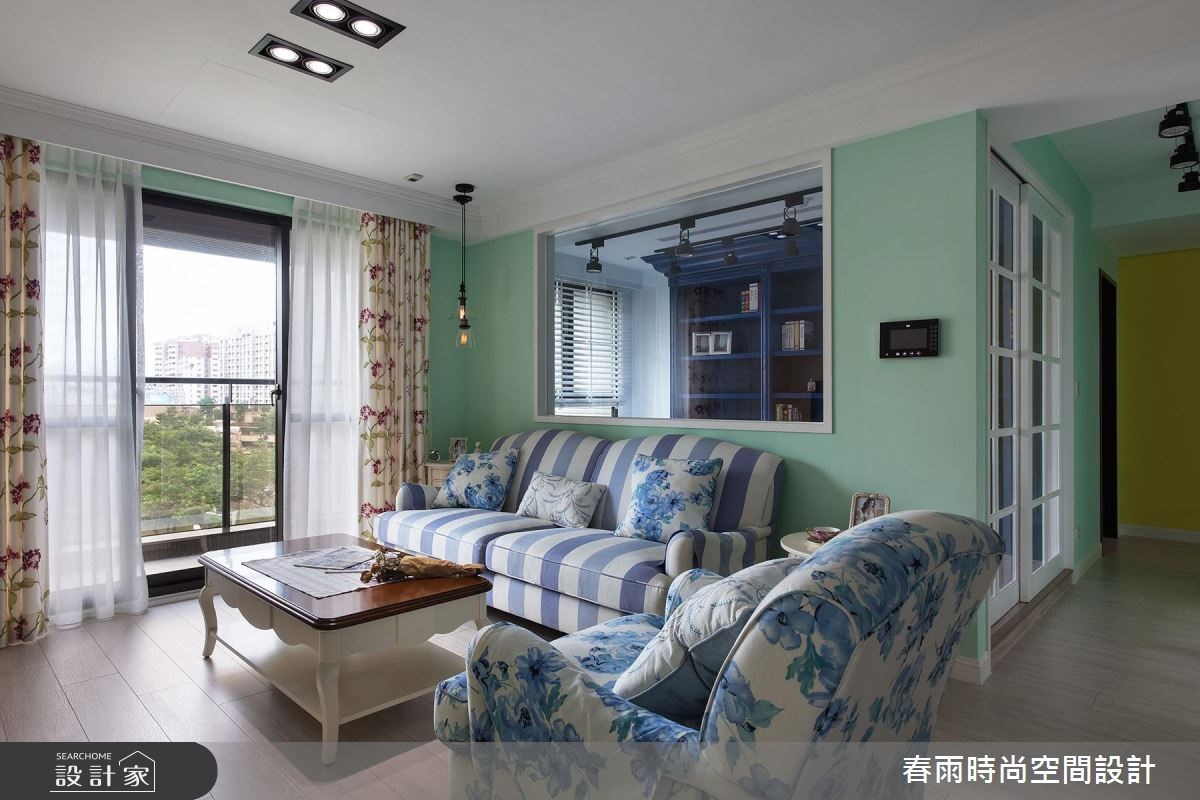 25坪新成屋(5年以下)＿鄉村風客廳案例圖片＿春雨設計＿春雨_12 高雄麗馳之15