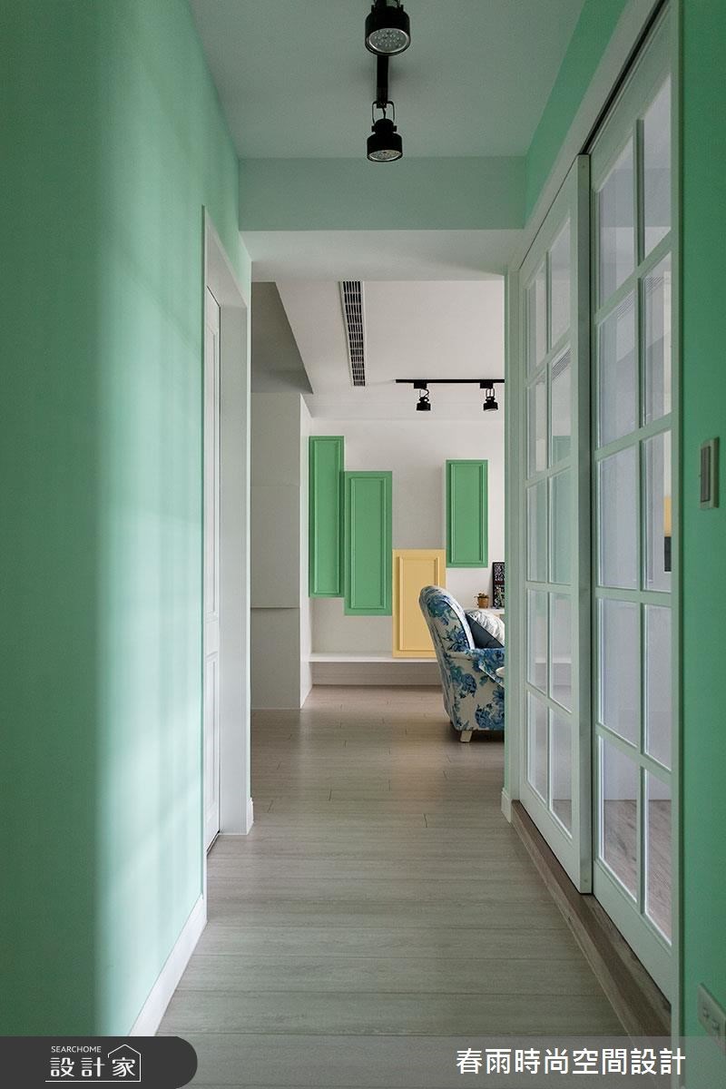 25坪新成屋(5年以下)＿鄉村風走廊案例圖片＿春雨設計＿春雨_12 高雄麗馳之22