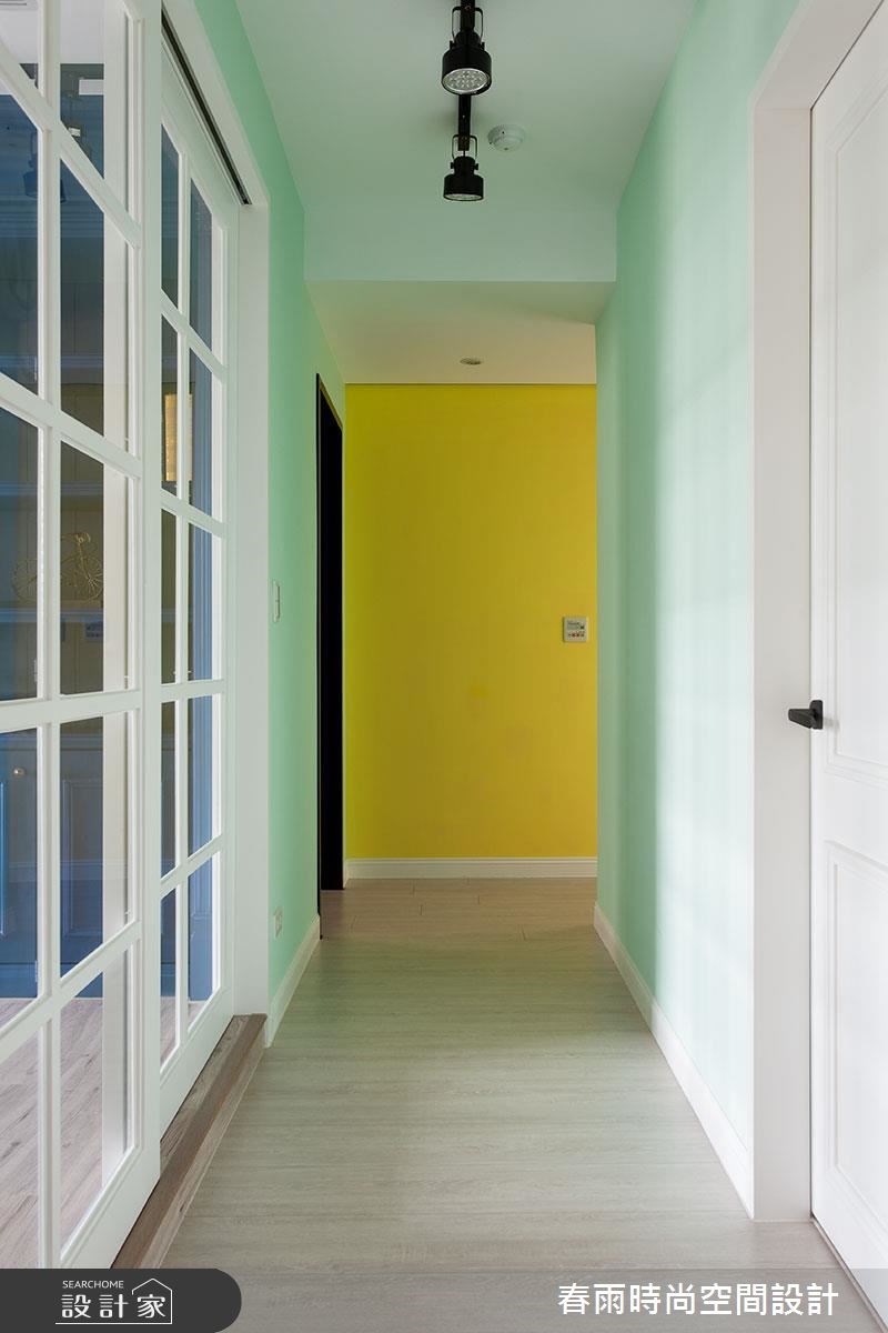 25坪新成屋(5年以下)＿鄉村風走廊案例圖片＿春雨設計＿春雨_12 高雄麗馳之23