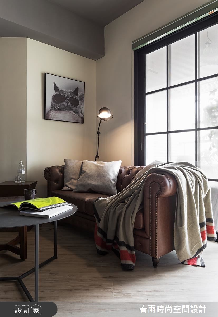 25坪新成屋(5年以下)＿工業風客廳案例圖片＿春雨設計＿春雨_14 中和簡公館之11
