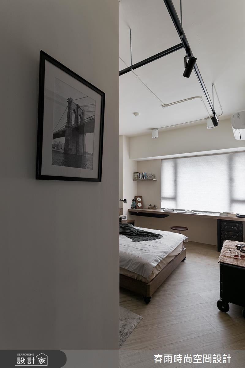 25坪新成屋(5年以下)＿工業風臥室案例圖片＿春雨設計＿春雨_14 中和簡公館之27