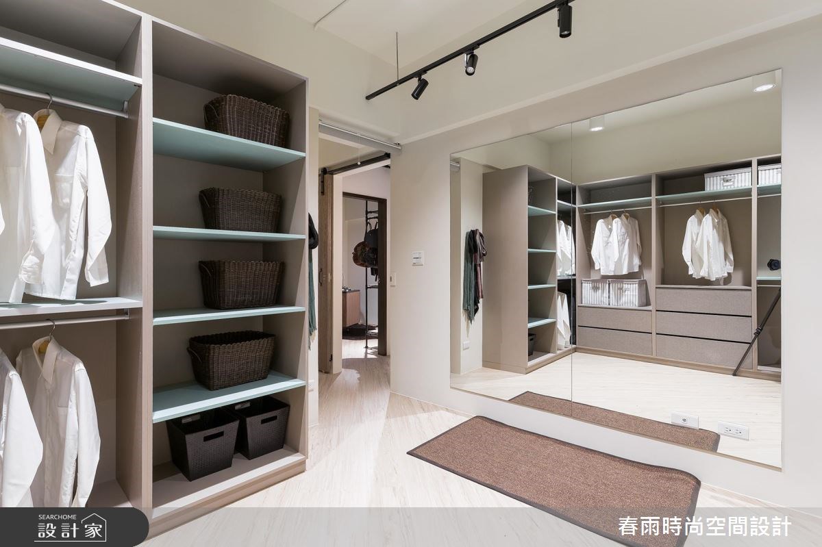 25坪新成屋(5年以下)＿工業風更衣間案例圖片＿春雨設計＿春雨_14 中和簡公館之33