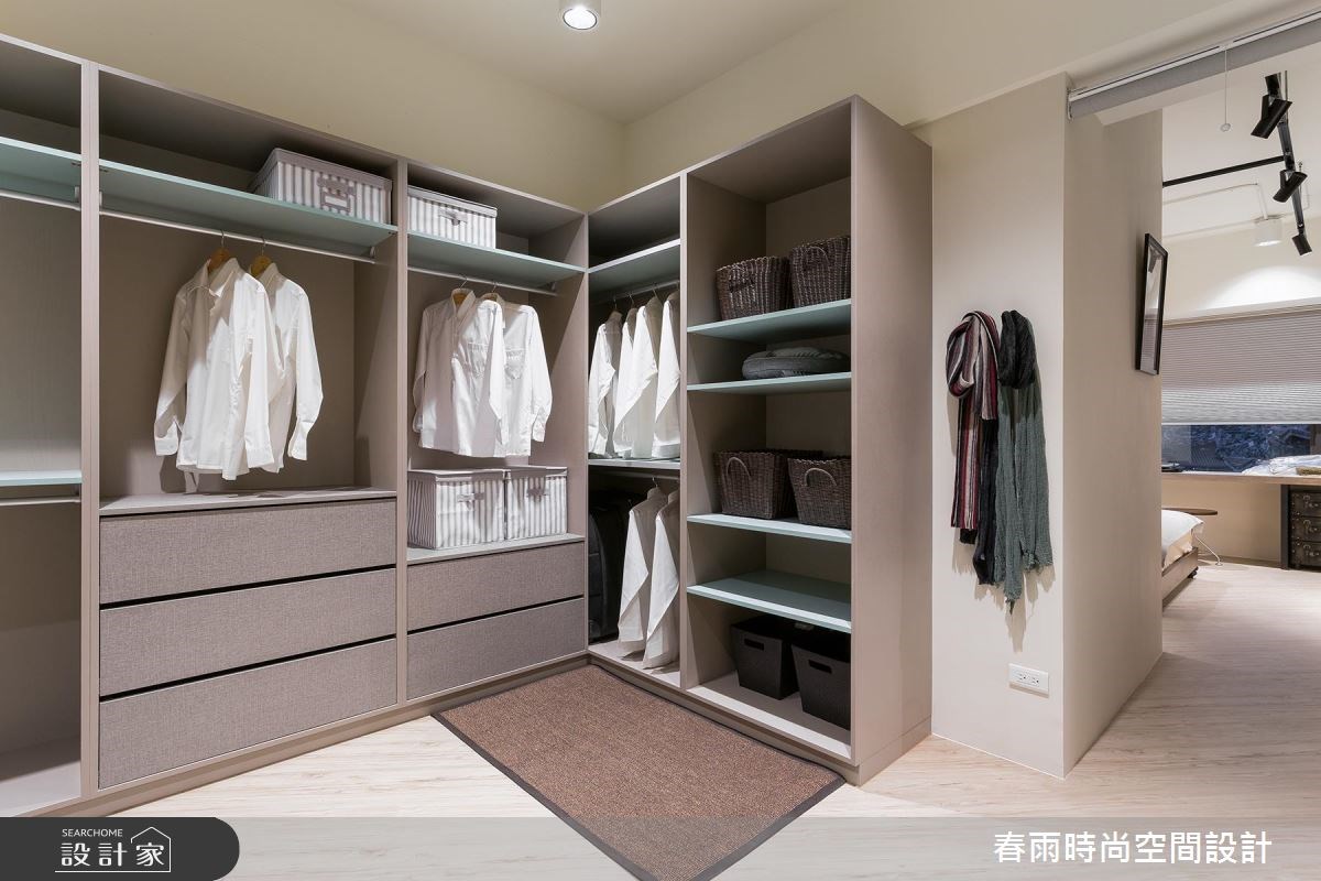 25坪新成屋(5年以下)＿工業風更衣間案例圖片＿春雨設計＿春雨_14 中和簡公館之34