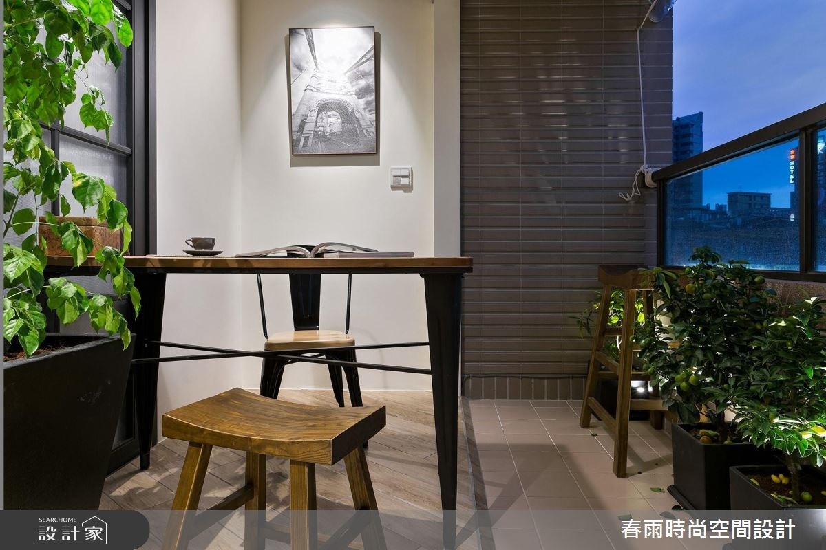 25坪新成屋(5年以下)＿工業風書房陽台案例圖片＿春雨設計＿春雨_14 中和簡公館之40