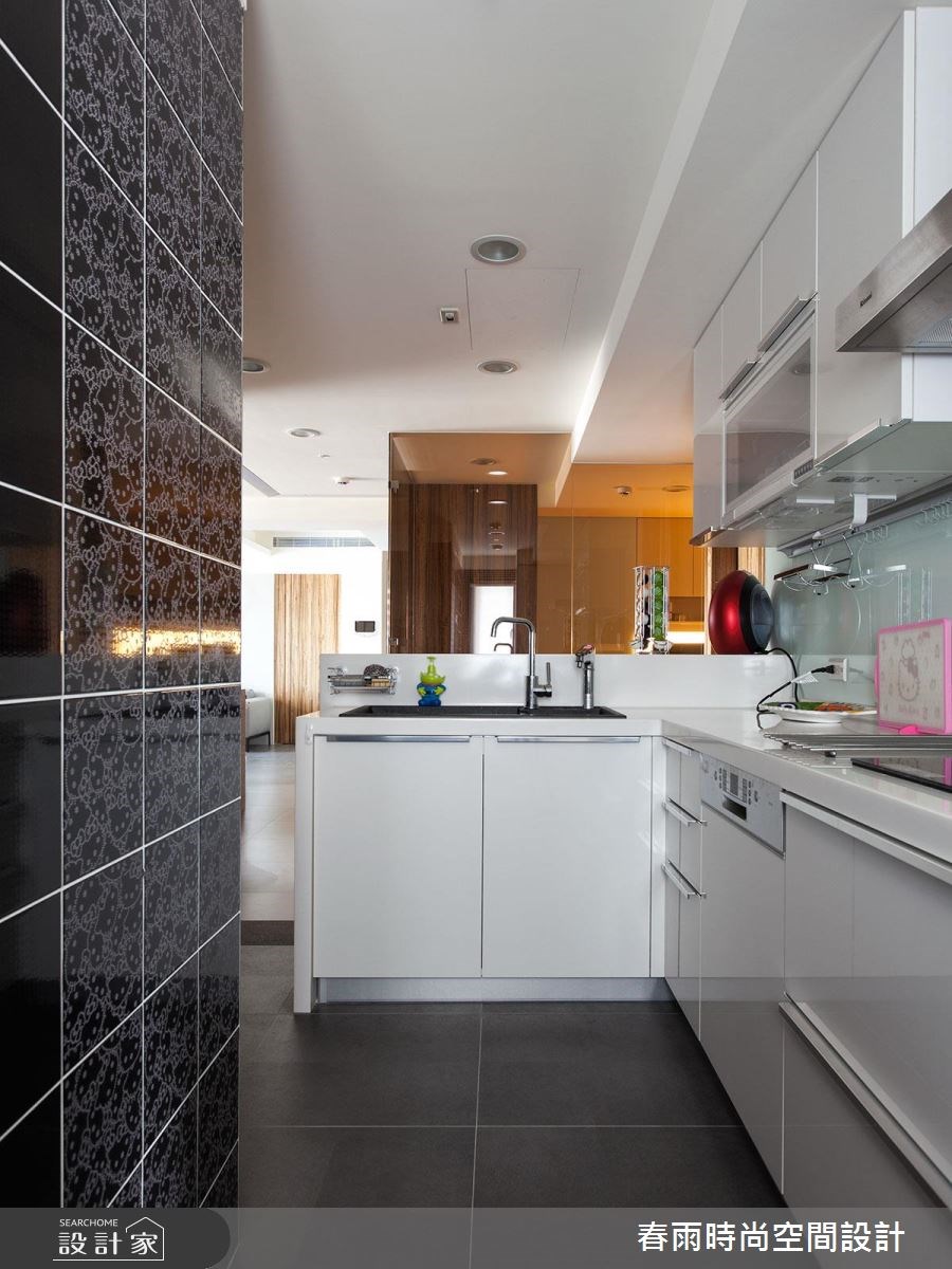 40坪新成屋(5年以下)＿現代風廚房案例圖片＿春雨設計＿春雨_16 美河市之25