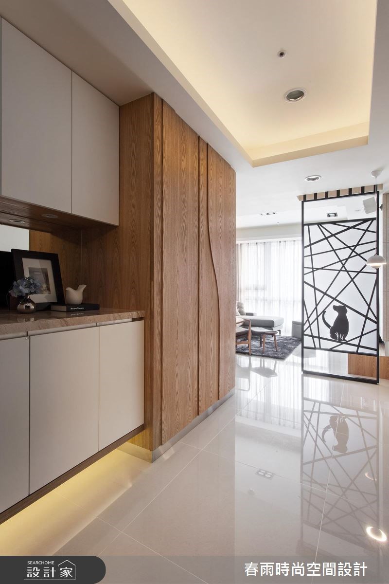 35坪新成屋(5年以下)＿休閒風玄關案例圖片＿春雨設計＿春雨_18 寶徠花園之1