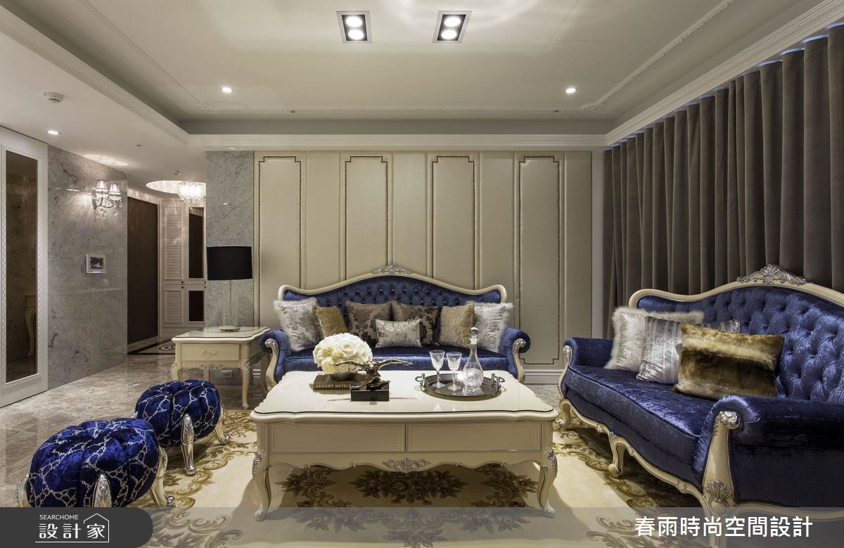 50坪新成屋(5年以下)＿新古典客廳案例圖片＿春雨設計＿春雨_26 國王一號院之5
