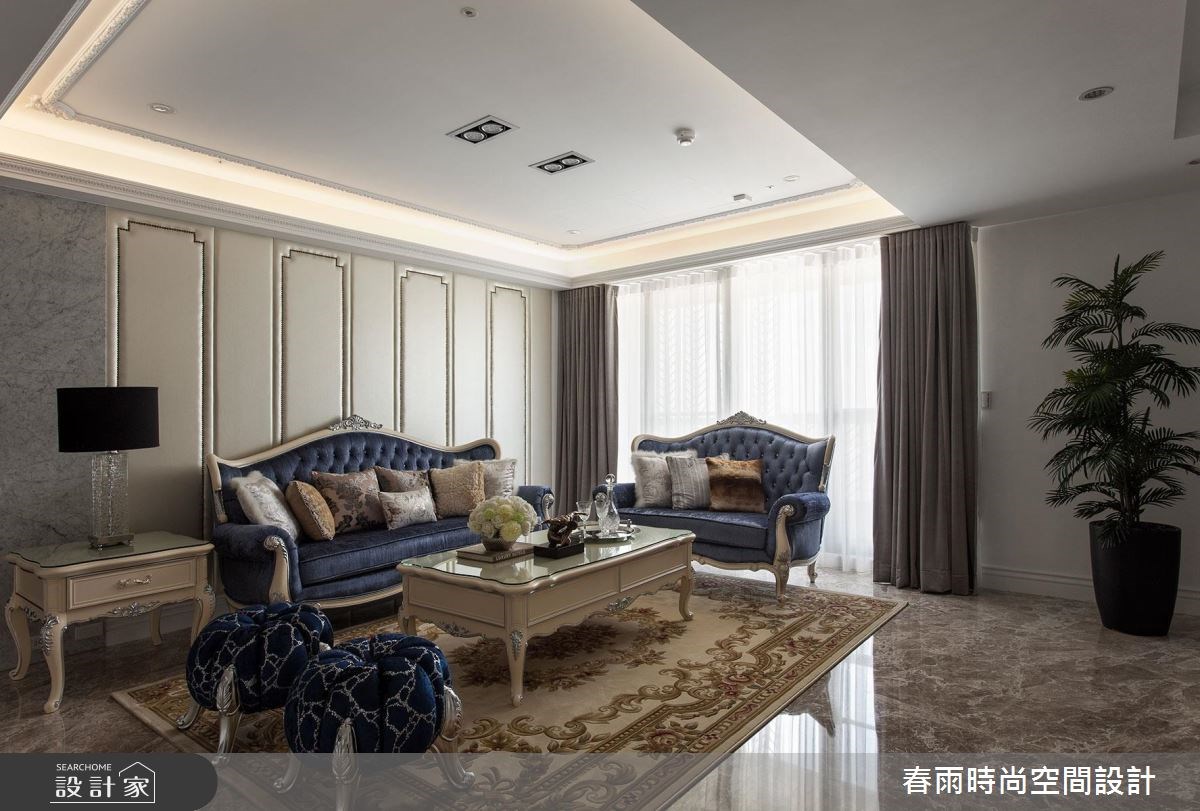 50坪新成屋(5年以下)＿新古典客廳案例圖片＿春雨設計＿春雨_26 國王一號院之8