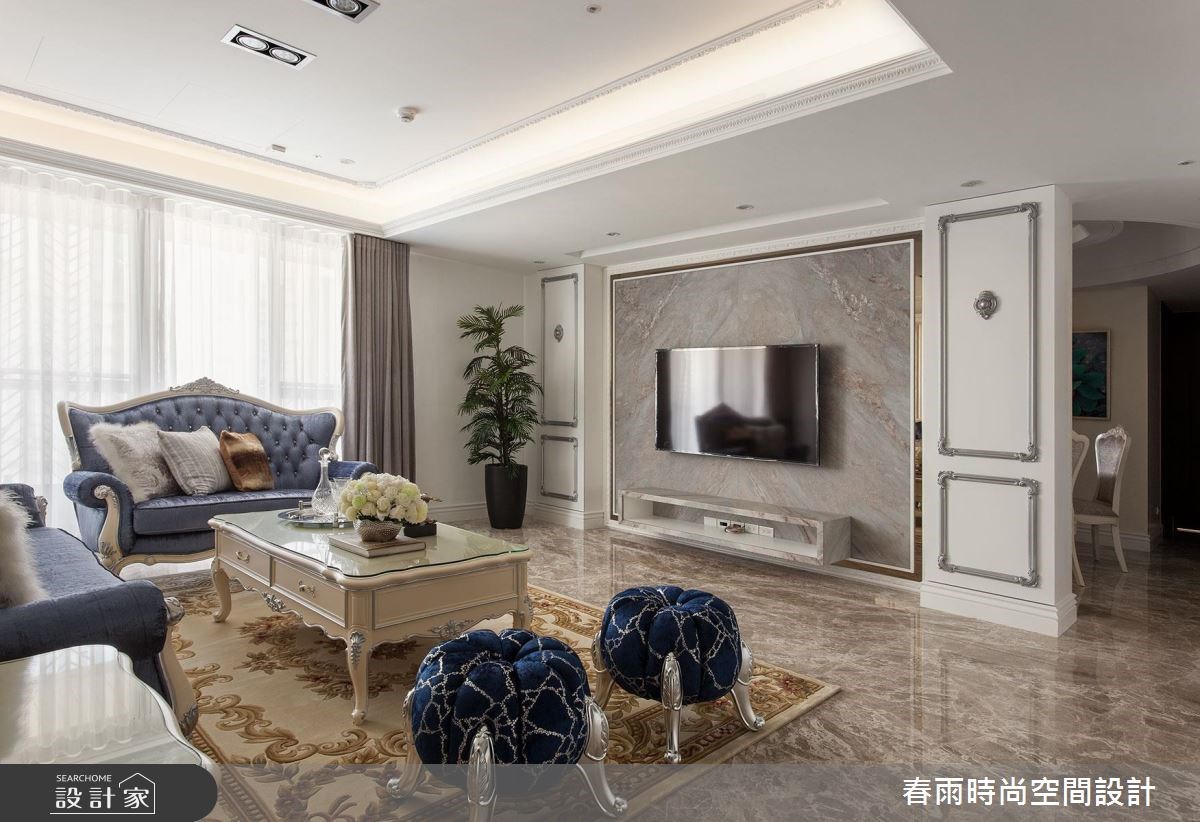 50坪新成屋(5年以下)＿新古典客廳案例圖片＿春雨設計＿春雨_26 國王一號院之9