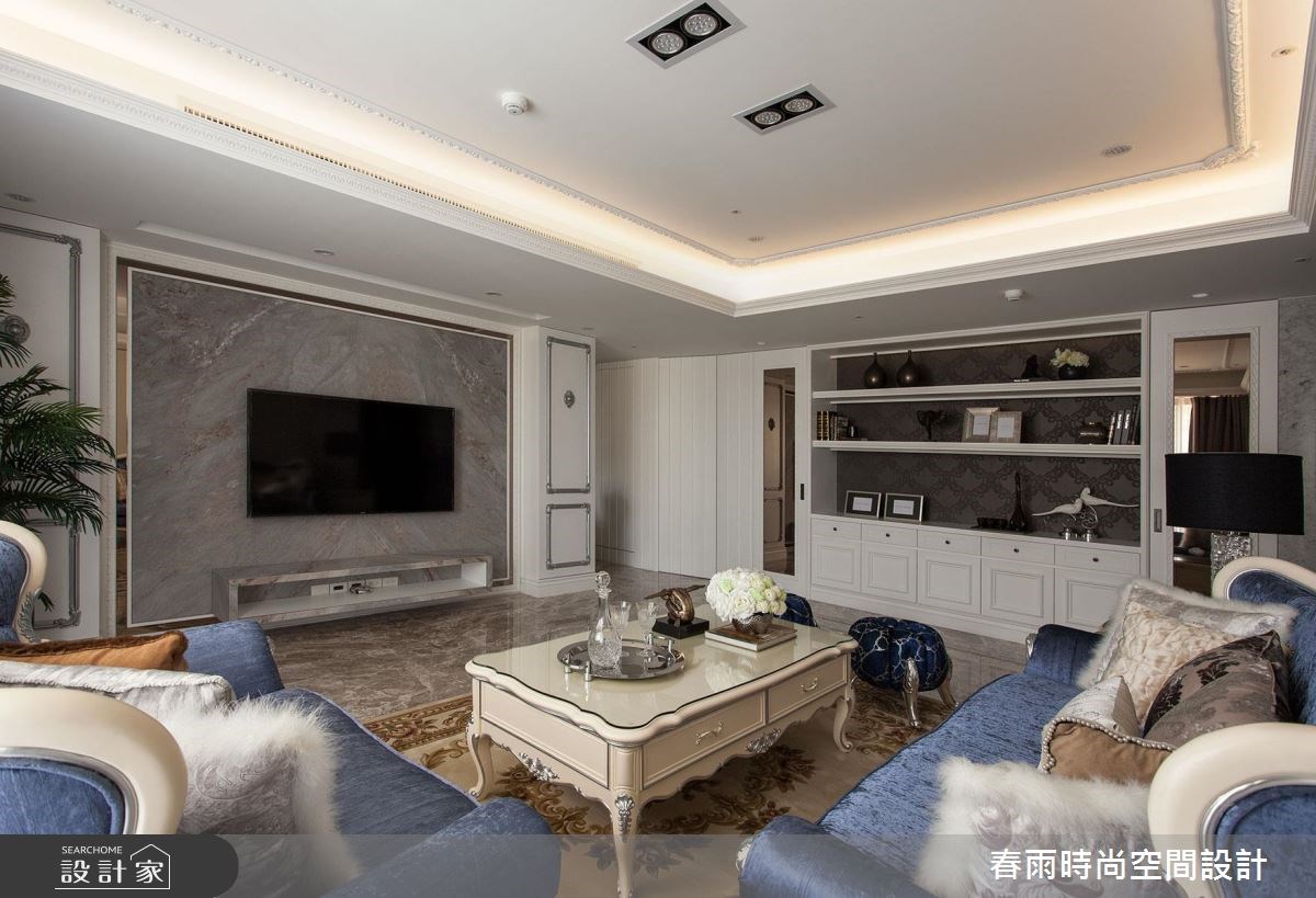 50坪新成屋(5年以下)＿新古典客廳案例圖片＿春雨設計＿春雨_26 國王一號院之10