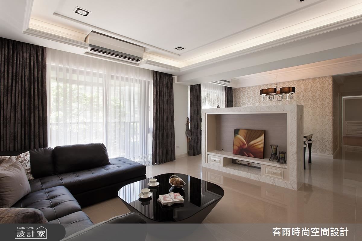 30坪中古屋(5~15年)＿新古典客廳案例圖片＿春雨設計＿春雨_30 六隱之10
