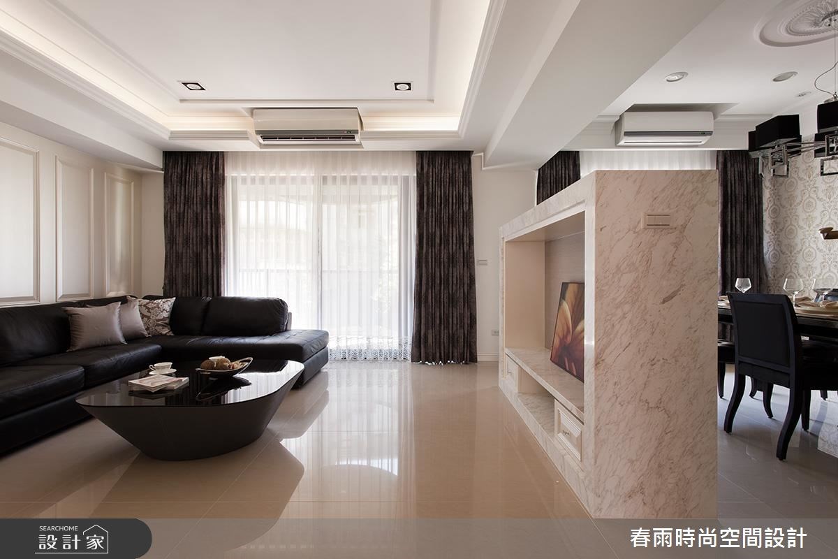 30坪中古屋(5~15年)＿新古典客廳案例圖片＿春雨設計＿春雨_30 六隱之11
