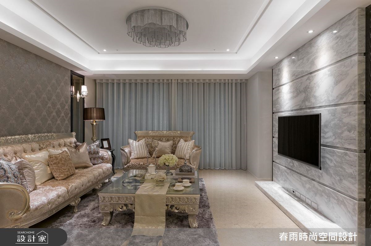 60坪新成屋(5年以下)＿新古典客廳案例圖片＿春雨設計＿春雨_31 國家一號院之6