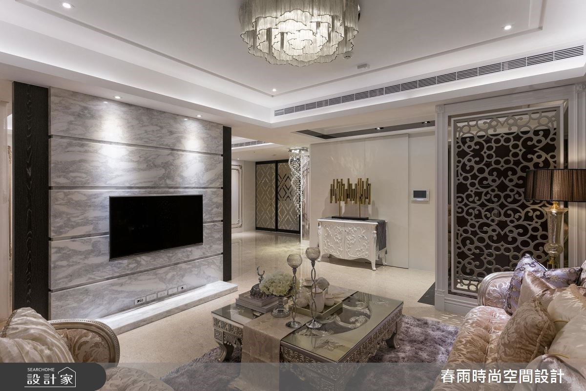60坪新成屋(5年以下)＿新古典客廳案例圖片＿春雨設計＿春雨_31 國家一號院之7