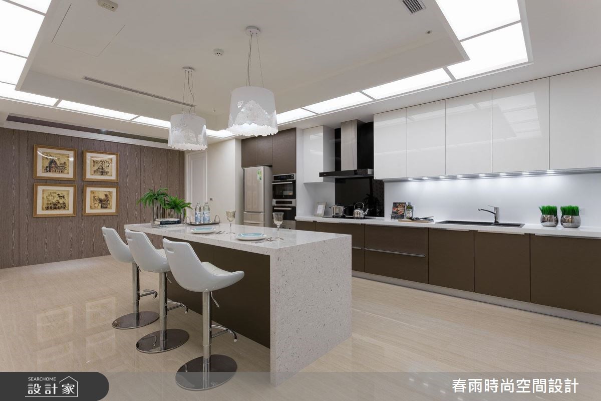 60坪新成屋(5年以下)＿新古典吧檯案例圖片＿春雨設計＿春雨_31 國家一號院之18