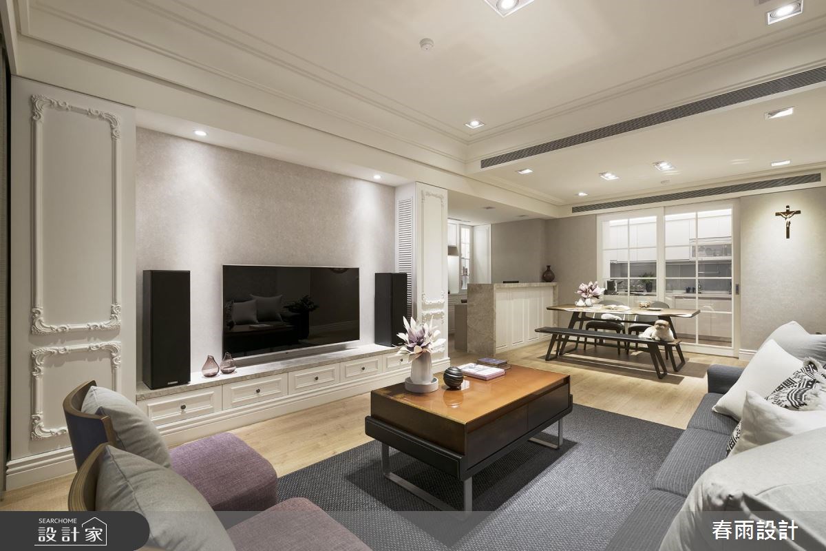 32坪新成屋(5年以下)＿美式風客廳案例圖片＿春雨設計＿春雨_38 新莊新東京之12