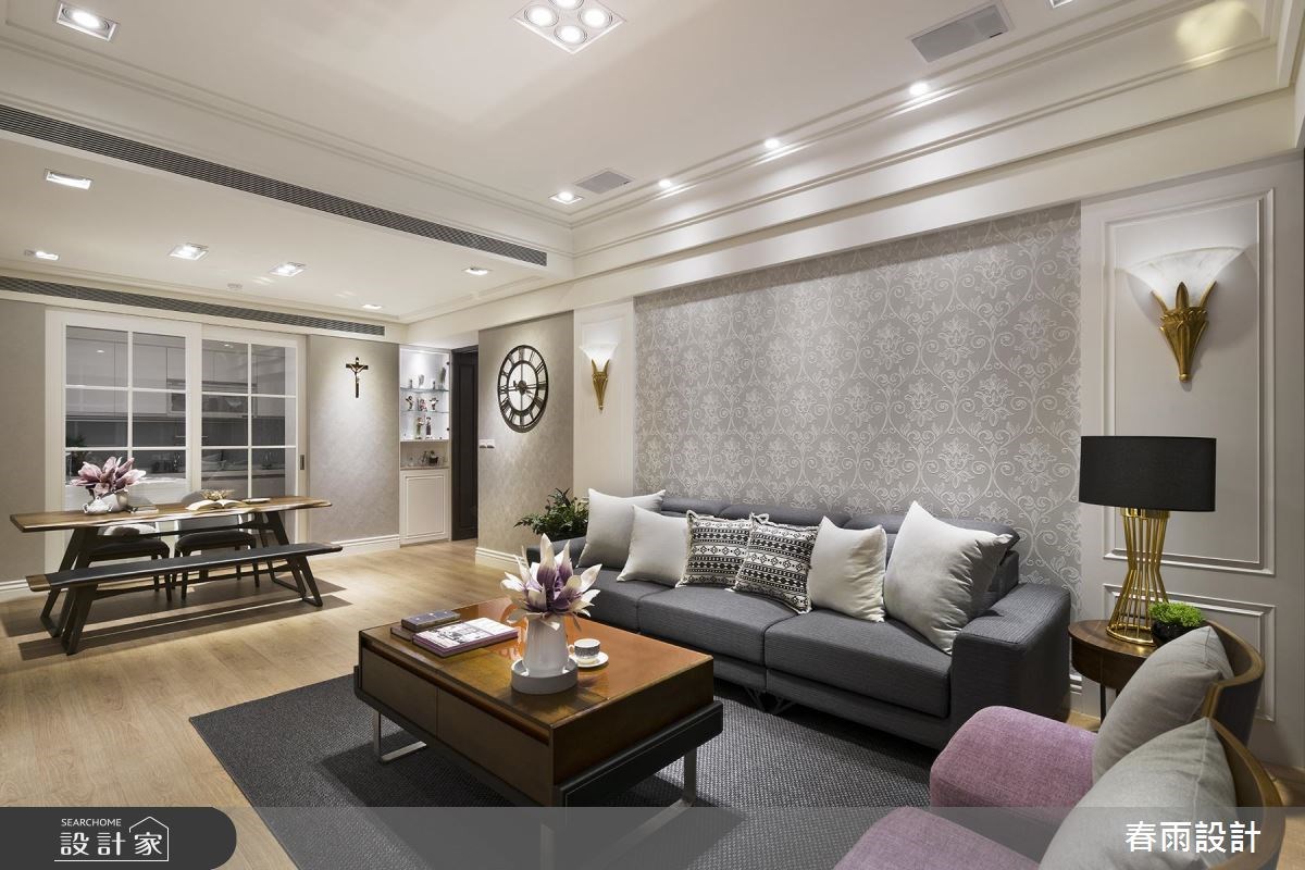 32坪新成屋(5年以下)＿美式風客廳案例圖片＿春雨設計＿春雨_38 新莊新東京之14