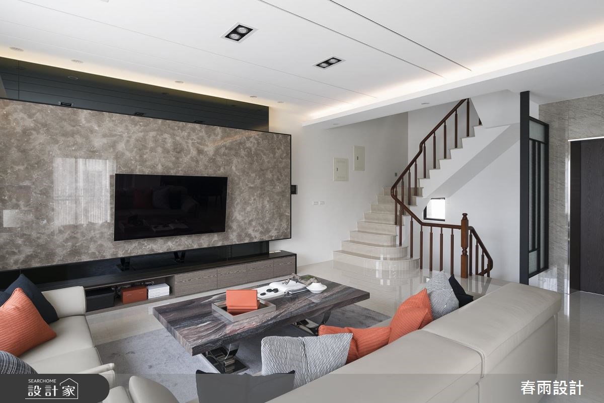88坪新成屋(5年以下)＿混搭風客廳樓梯案例圖片＿春雨設計＿春雨_50 台南永康之10