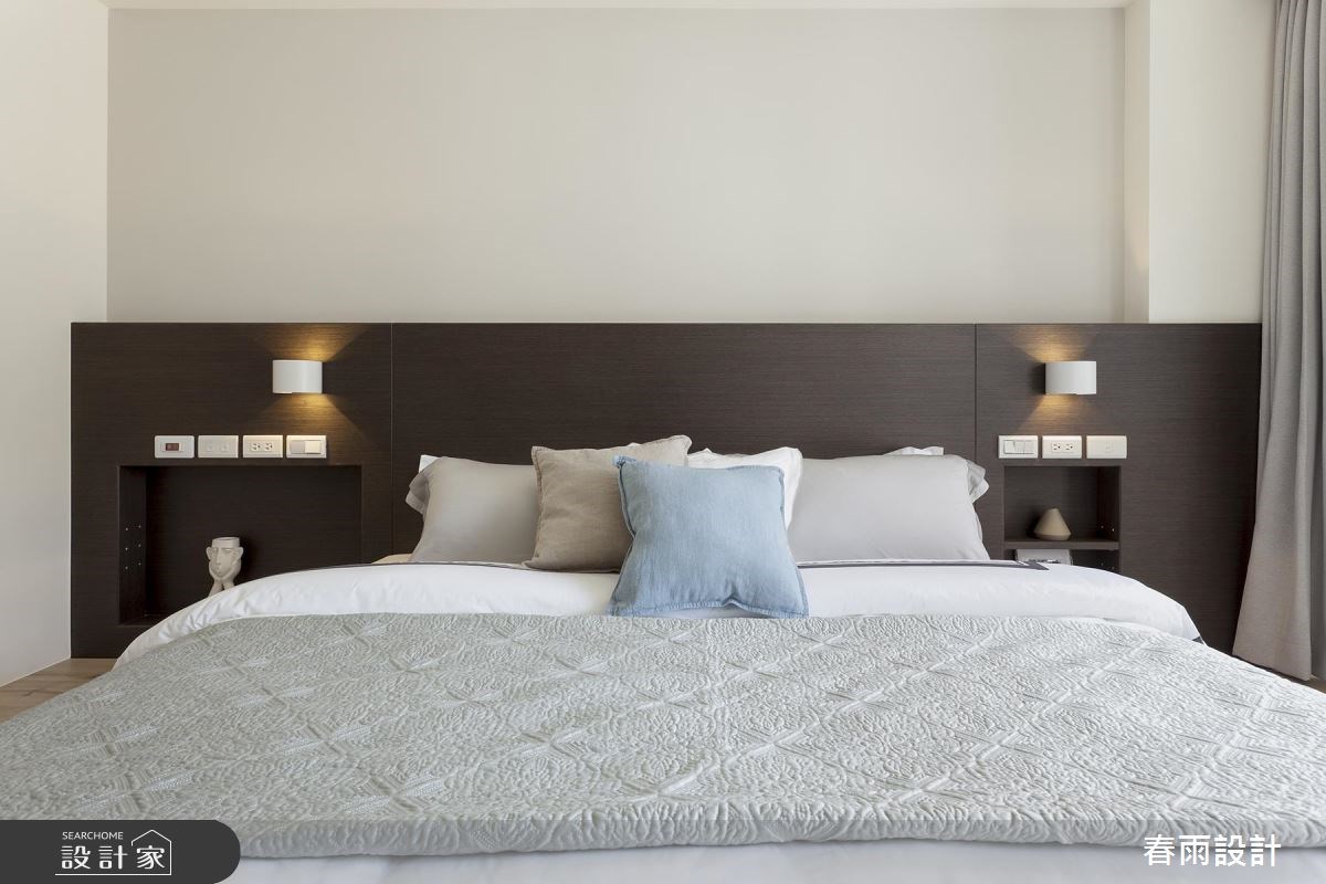 37坪新成屋(5年以下)＿休閒風臥室案例圖片＿春雨設計＿春雨_54 基隆河與墅之19