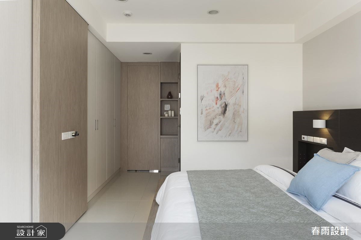 37坪新成屋(5年以下)＿休閒風臥室案例圖片＿春雨設計＿春雨_54 基隆河與墅之22