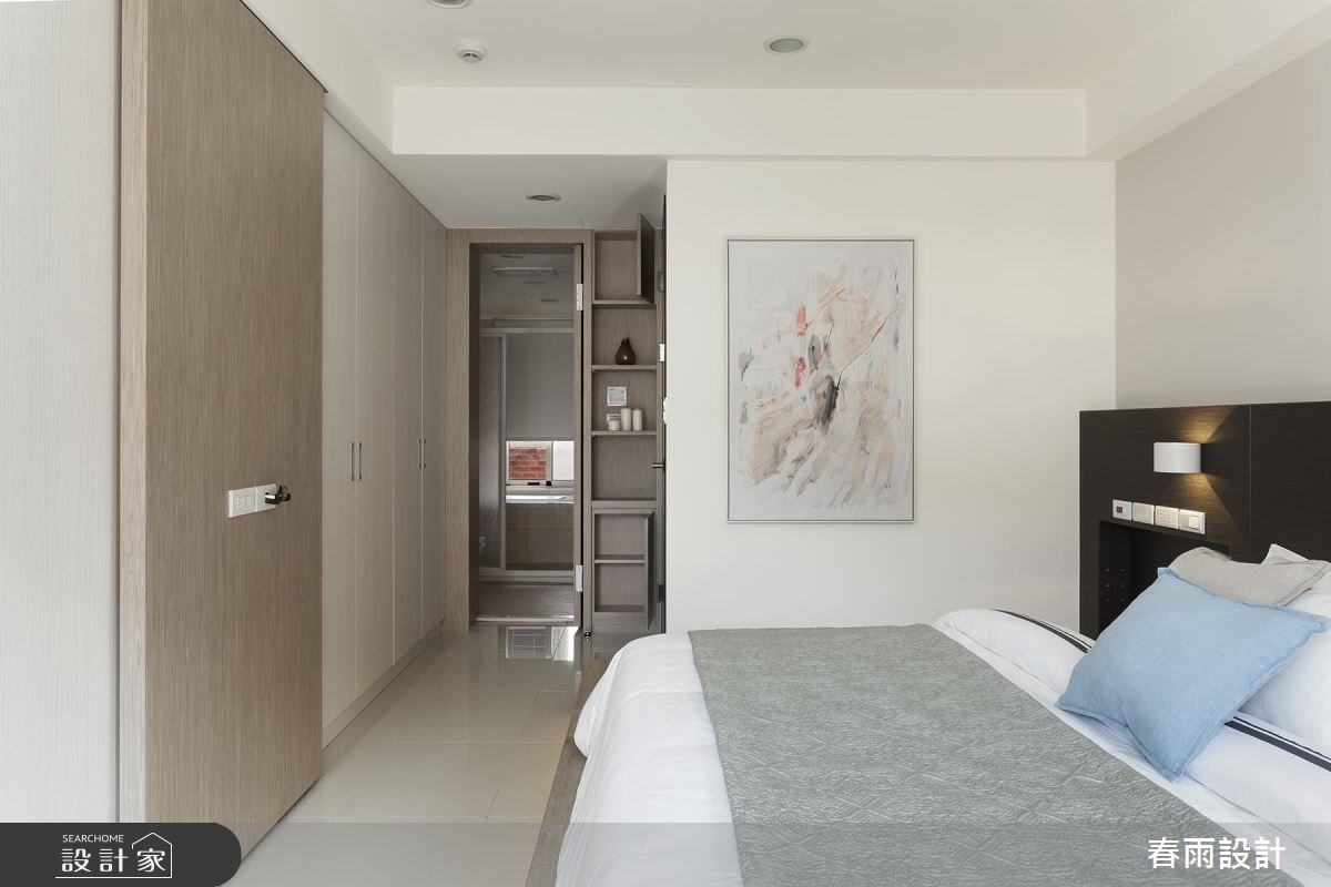 37坪新成屋(5年以下)＿休閒風臥室案例圖片＿春雨設計＿春雨_54 基隆河與墅之23