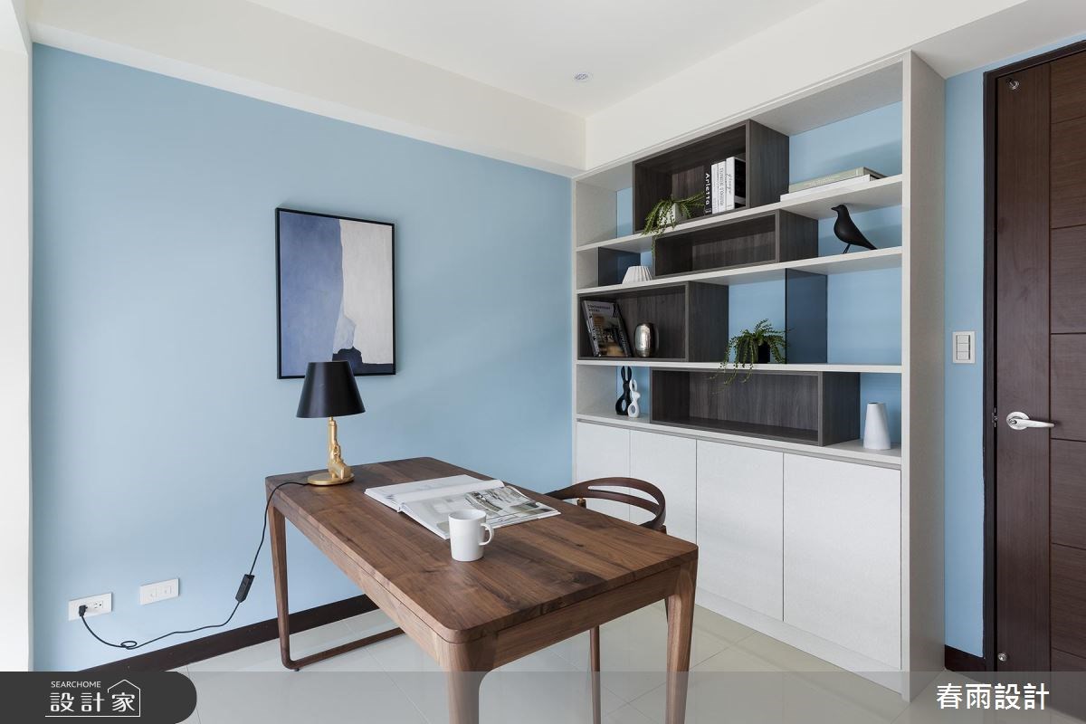 37坪新成屋(5年以下)＿休閒風書房案例圖片＿春雨設計＿春雨_54 基隆河與墅之28