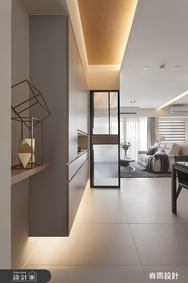 33坪新成屋(5年以下)＿休閒風玄關案例圖片＿春雨設計＿春雨_56 文林北路之1