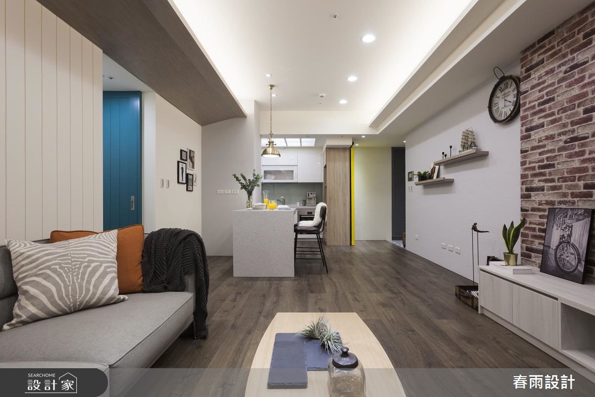 25坪新成屋(5年以下)＿工業風客廳案例圖片＿春雨設計＿春雨_65 華固新天地2之15