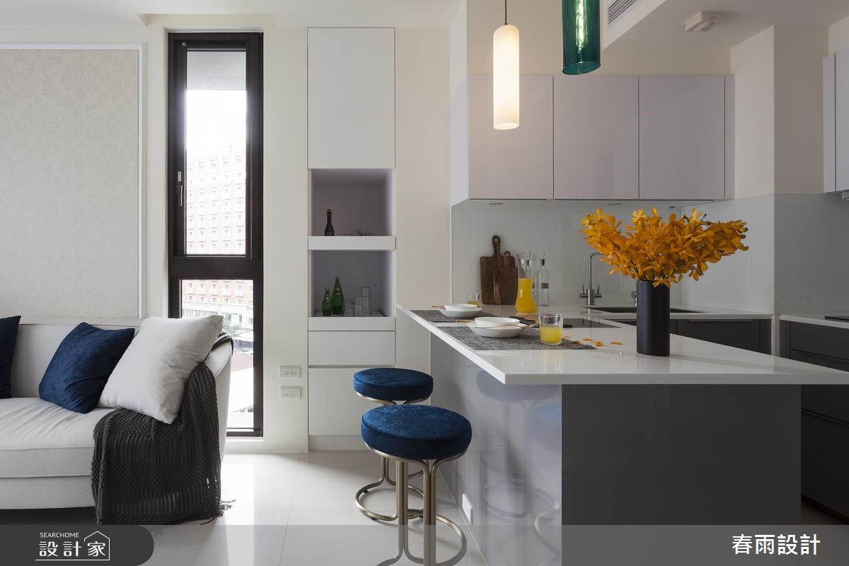 22坪新成屋(5年以下)＿混搭風吧檯案例圖片＿春雨設計＿春雨_66 南京東路之11