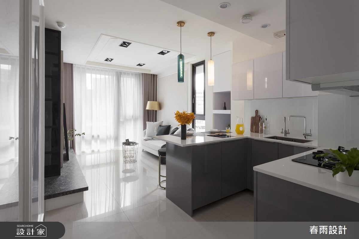 22坪新成屋(5年以下)＿混搭風廚房吧檯案例圖片＿春雨設計＿春雨_66 南京東路之9