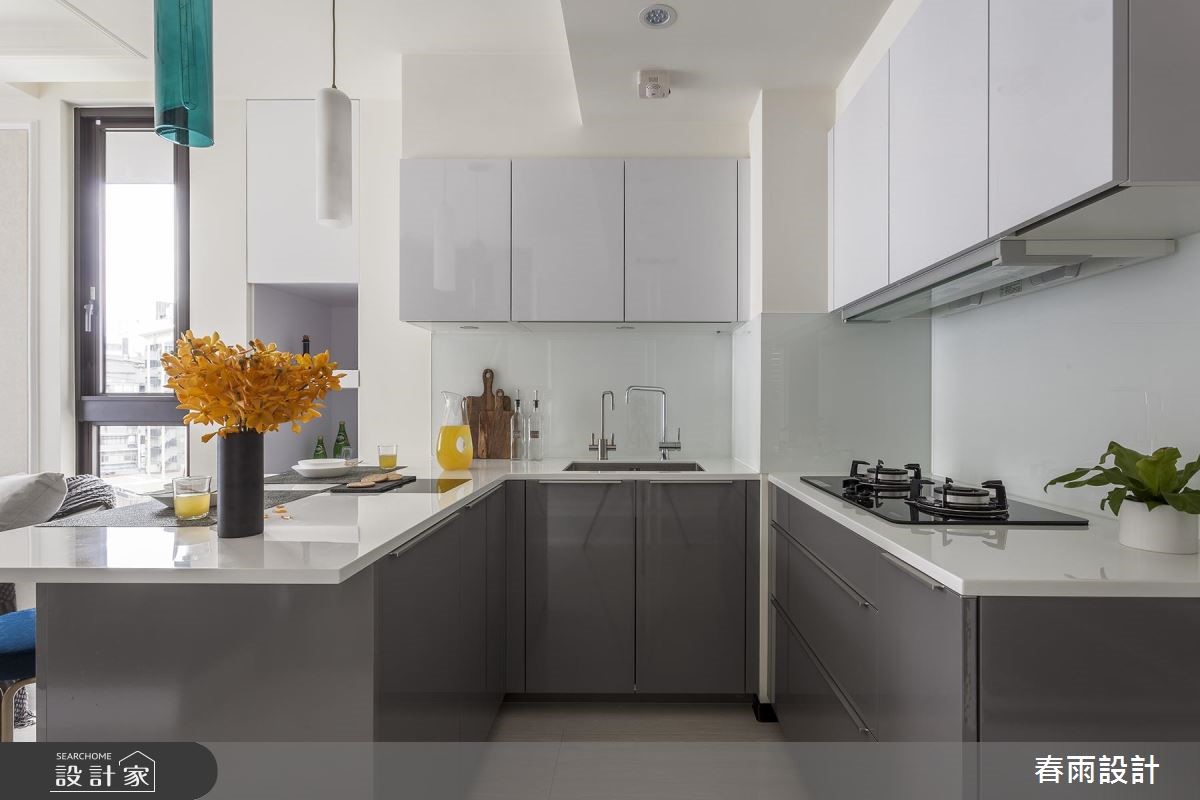 22坪新成屋(5年以下)＿混搭風廚房吧檯案例圖片＿春雨設計＿春雨_66 南京東路之8