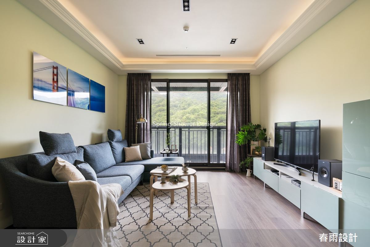 20坪新成屋(5年以下)＿休閒風客廳案例圖片＿春雨設計＿春雨_75 內湖安縵莊園之7