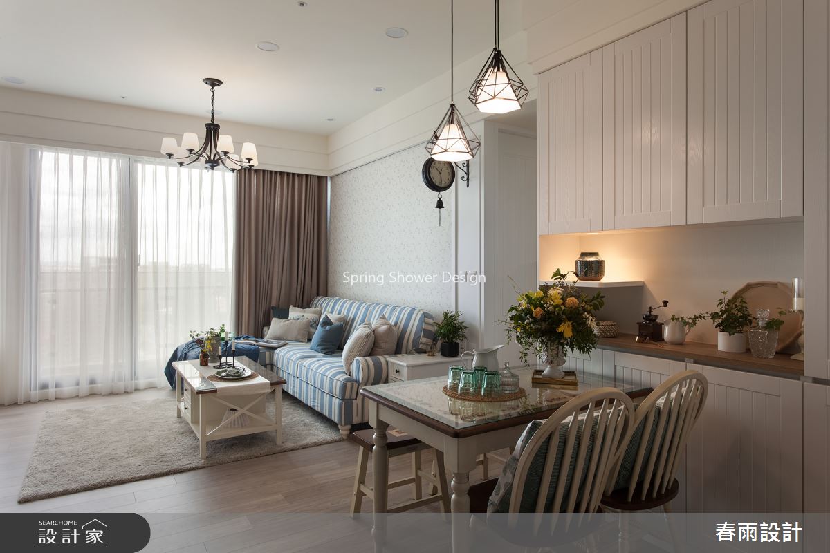 21坪新成屋(5年以下)＿鄉村風客廳案例圖片＿春雨設計＿春雨_80 中壢禾林Rich One之10