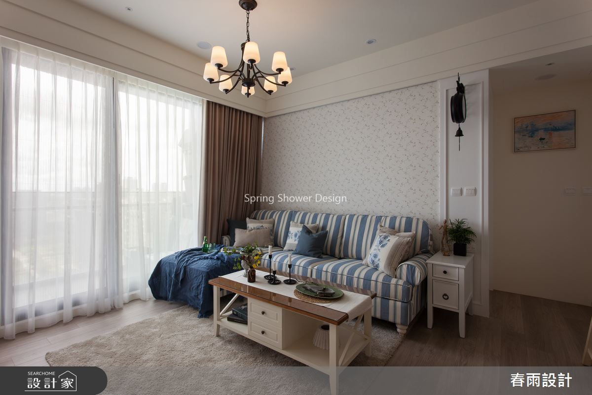 21坪新成屋(5年以下)＿鄉村風客廳案例圖片＿春雨設計＿春雨_80 中壢禾林Rich One之5